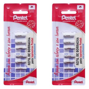 Imagem de Kit 12 Refil Borracha p/ Lapiseira PENTEL SM/Z2-6 2 cartelas