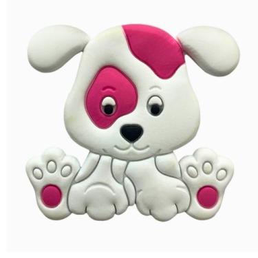 Imagem de Kit 50 Peças aplique Emborrachado Cachorro Colorido - RAE, Rosa