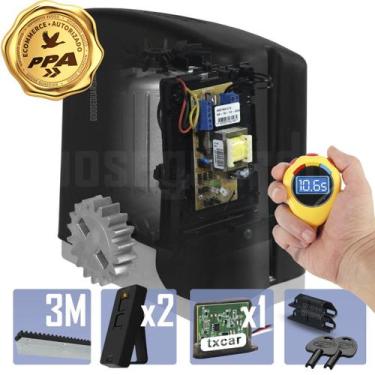 Imagem de Kit 1 Motor PPA 1/4CV Dz Rio 3m Crem 2 Control 1 Txcar Portão 400Kg, 1