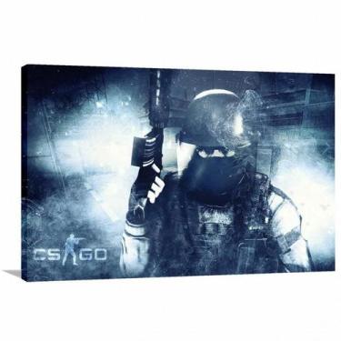 Imagem de Quadro decorativo CSGO - Jogos de FPS - Tela em Tecido - Wall Frame