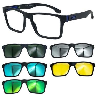 Imagem de Oculos Mormaii 6153 Swap NG2 A41 Preto com 5 Clipons Escolha, G15, Azu