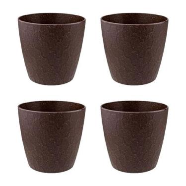Imagem de 4 un Vaso plantas colmeia decorativo flor G MARROM ESCURO - EVO