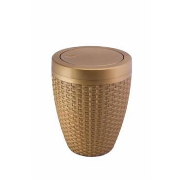 Imagem de Cesto Rattan 7,5 litros Ouro - Aquaplas - Aquaplás