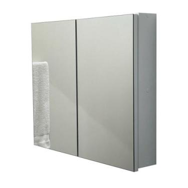 Imagem de Espelho Para Banheiro Armário 2 Portas Com Fundo - 60cm - Abrazzo Home