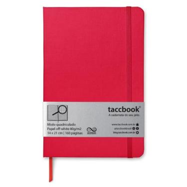 Imagem de Caderno Quadriculado taccbook Vermelho 14x21 Ríg.