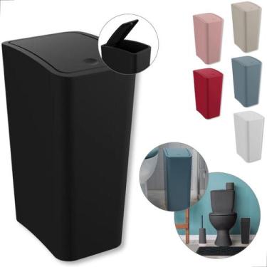 Imagem de Lixeira Cesto De Lixo Tampa Click Para Banheiro E Cozinha 8L - Astra