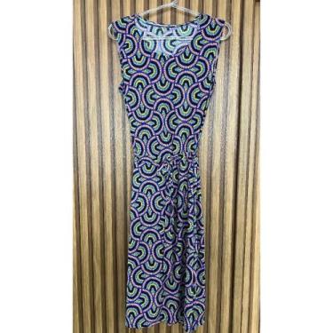 Imagem de Vestido Sem Mangas Com Cintura Regulável  e Traspassado Gola V Sem Man