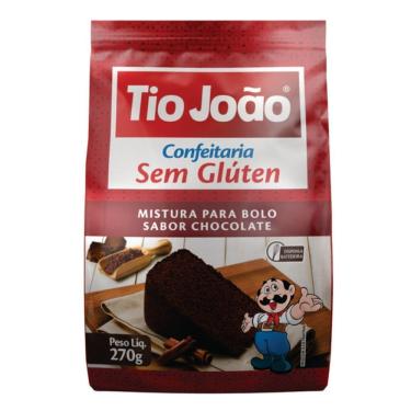 Imagem de Mistura para Bolo Tio João Sem Glúten Sabor Chocolate 270g