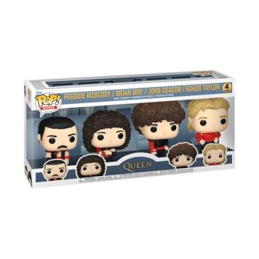 Imagem de Funko Pop Rocks: Queen - Freddie Mercury, Brian May, John Deacon, Roger Taylor - (Radio Gaga), 4-Pack - Collectable Vinyl Figure - Gift Idea - Official Merchandise - Toys for Kids & Adults