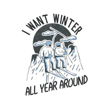 Imagem de I Want Winter All Year Around - Cuaderno de deportes de invierno para esquiadores: Cuaderno DIN A5 (6x9) para instructores de esquí y principiantes de ... y días de la semana para la función de agenda