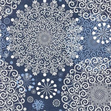 Imagem de ReWallpaper Papel de parede floral azul removível descole e cole papel de contato boho adesivo e cole boêmio mural de parede azul marinho rolo de papel de parede para paredes teto banheiro forro de armário estética 44,5 cm x 7 m