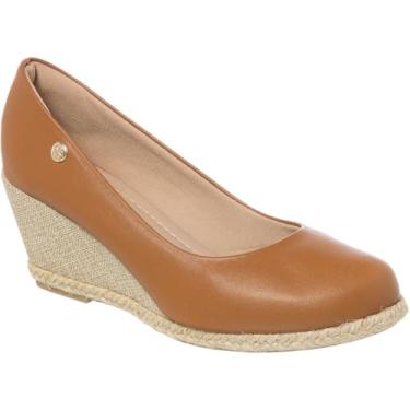 Imagem de Sapato Anabela Corda Salto Baixo Casual (Caramelo, BR, Adulto, Numérico, 40)