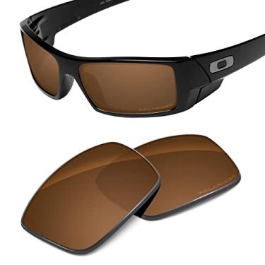 Imagem de Tintart Lente de substituição de desempenho compatível com Oakley Gascan OO9014 policarbonato polarizado gravado-porca marrom