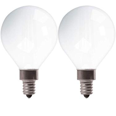 Imagem de GE Lâmpadas LED, 60 watts, branco macio, lâmpadas globo G16, fosco, base pequena (pacote com 2)