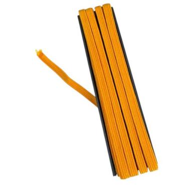 Imagem de 2 Elástico chato Número 12 de 0.7mm Amarelo de 10 metros - Genérica
