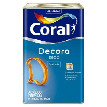 Imagem de Tinta Acrílica Premium Coral Decora Seda Acetinado 18L, Branco