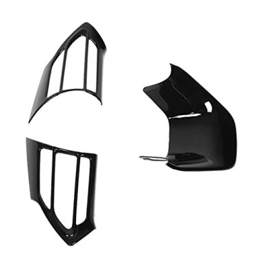 Imagem de 3 PCS Tampa Estrutura do Volante do Carro, Substituição Preta Brilhante para Cross Sienta Aqua, Leve, Resistente Ao Desgaste, Fita Autoadesiva