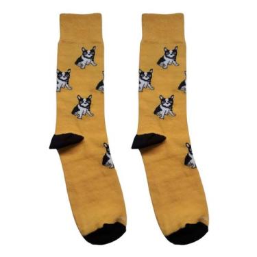 Imagem de Meia Urban Cano Longo Dog - Rossini, Amarelo, 39-43