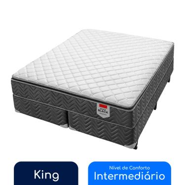 Imagem de Conjunto Box Super King Molas Ensacadas Americanflex Duo Black Gel III 193x203x65cm