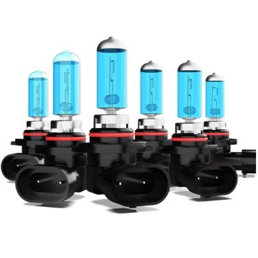 Imagem de ZPXGIZT Lâmpadas adequadas para Toyota Corolla 2005-2008, 9005 9006 9006 9006 Faróis de neblina de farol alto baixo combo de lâmpadas de halogêneo de alto desempenho, luz branca 6000K, pacote com 6