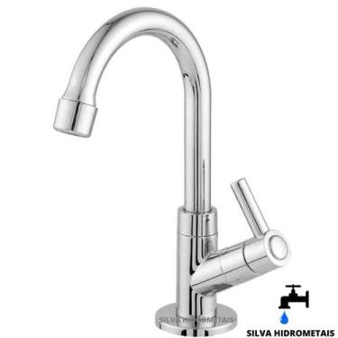 Imagem de Torneira Pia de Banheiro Lavatório Lavabo Cromada Premium ABS 1/4 de V