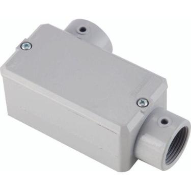 Imagem de Condulete Fixo 2" Tipo Ll Tramontina Com Tampa Com Rosca Bsp E Com Pin