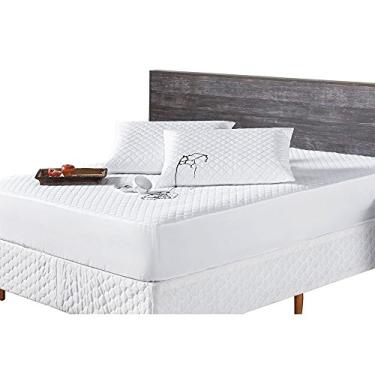 Imagem de Protetor Colchão Impermeável Matelado Solteiro 01 Peça 1,88m x 88cm x 25cm - Branco