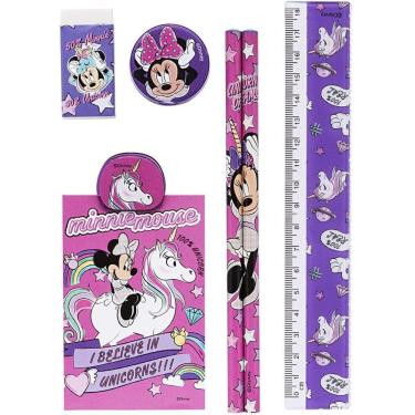 Imagem de Kit Escolar Minnie Desk Set Com 10 Itens