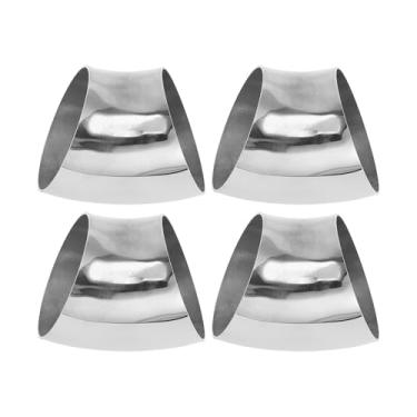 Imagem de Motoforti 4 peças 45 graus mandril curva cotovelo carro modificado tubo de escape tubulação 304 espessura OD 1,5 mm/16GA 76x100x1,5 mm aço inoxidável 304 tom prata