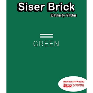 Imagem de Siser Vinil de transferência de calor Brick 600, folha de 49,8 cm x 1FT (verde - HEX #376C59) - Compatível com Siser Romeo/Julieta e outros cortadores profissionais ou artesanais - HTV 3D -