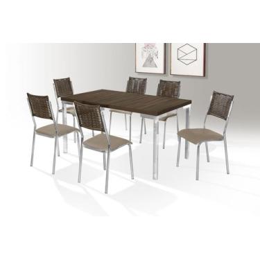 Imagem de Conjunto Mesa Inovare CR 1,40X0,80 MDP-6 Cad.Dalia Junco CR - Junco Ma