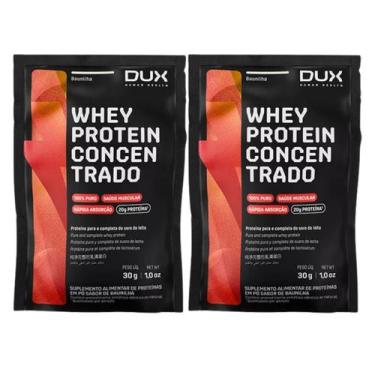 Imagem de 2x Sache Whey Protein Concentrado Dux Baunilha 30g, Baunilha