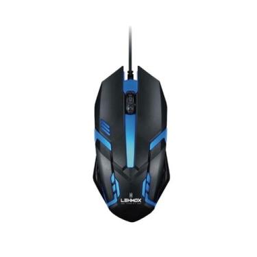 Imagem de Mouse Gamer Com Fio Lehmox Led Rgb Design Ergonômico 1,35m 1200 De Dpi