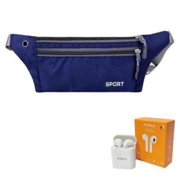 Imagem de Pochete corrida Esportiva Impermeável Mais Fone De Ouvido Bluetooth Se