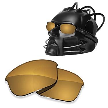 Imagem de Lente polarizada ToughAsNails de substituição para óculos de sol Oakley Flak Jacket – Mais opções, Bronze Gold, One Size