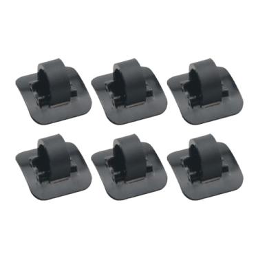 Imagem de WELWIK 6 peças de guia adesivo de liga de alumínio preto com clipe de plástico suporte de fio braçadeira C guia de mangueira para cabo de freio hidráulico de mountain bike e bicicleta de estrada