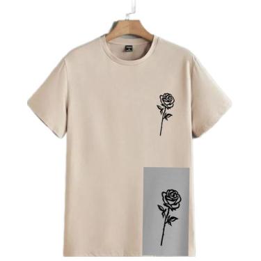 Imagem de Camiseta Streetwear Masculina Logo Rosa Gráfico Básica - Sem marca, Be