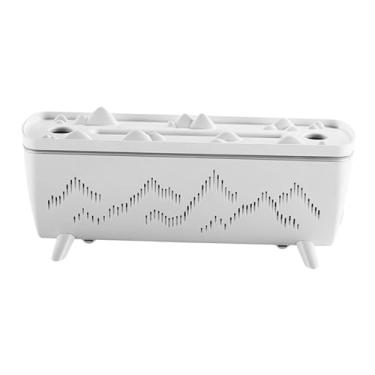 Imagem de IEUDNS Umidificador difusor de, umidificador de mesa, luz noturna sem água, proteção com desligamento automático, máquina de spray de aroma, Branco