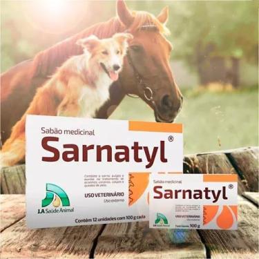 Imagem de Sabonete Veterinário Sarnatyl 100g Antipulgas Antissarna para Cães Gat