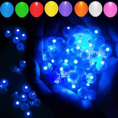 Imagem de Luz de balão LED Aogist Blue Round 100 unidades para festas e eventos