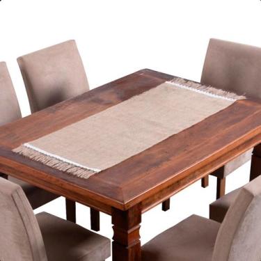 Imagem de Caminho Trilho Passadeira de Mesa Rustic 1,30mx46cm Decorativo Tecido 