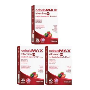 Imagem de Kit 3 Vit. B12 Metilcobalamina 60 Comp Mastigável