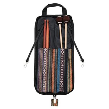 Imagem de Bolsa de Baqueta, Bolsa de Estilo étnico para Baquetas e Marretas, Bolsa de Malho, Comporta 4 Pares de Baquetas, para Armazenar Baquetas ou Marretas