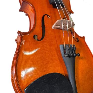 Imagem de 4/4 Sabomenia G10-T Spruce Maple Violino de madeira maciça, tamanho completo, feito à mão, laca amarela laranja, kit com estojo, arco, descanso de ombro e resina