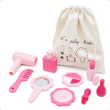 Imagem de Conjunto de maquiagem falsa para Everella com bolsa para meninas de 5 a 8 a 10 unidades