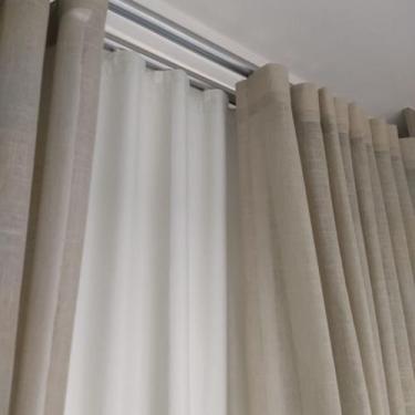 Imagem de Cortina Para Quarto/ Sala Trilho Suíço Duplo Linho+blackout 100% 10,00