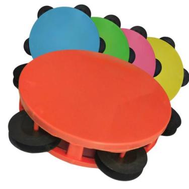 Imagem de Pandeiro Infantil Resistente 13 cm Pequeno Brinquedo Festas Fantasia P