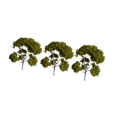 Imagem de Dynwave Modelo de árvore de simulação de 3pcs, cenas de arquitetura Crafts DIY Cenário real Árvore Falsa Miniature Tree para modelo de construção de trens