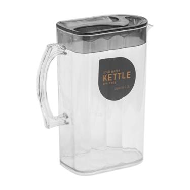Imagem de YWJLQH Water Pitcher Water Jug Gift Gree Versátil Fridge Pitcher Ice Tea Kettle for Beverage, Retangular Preto