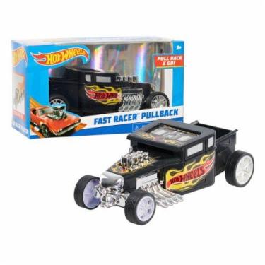 Imagem de Miniatura Fricção Hot Wheels Fast Racer Pullback Bone Shaker, Preto